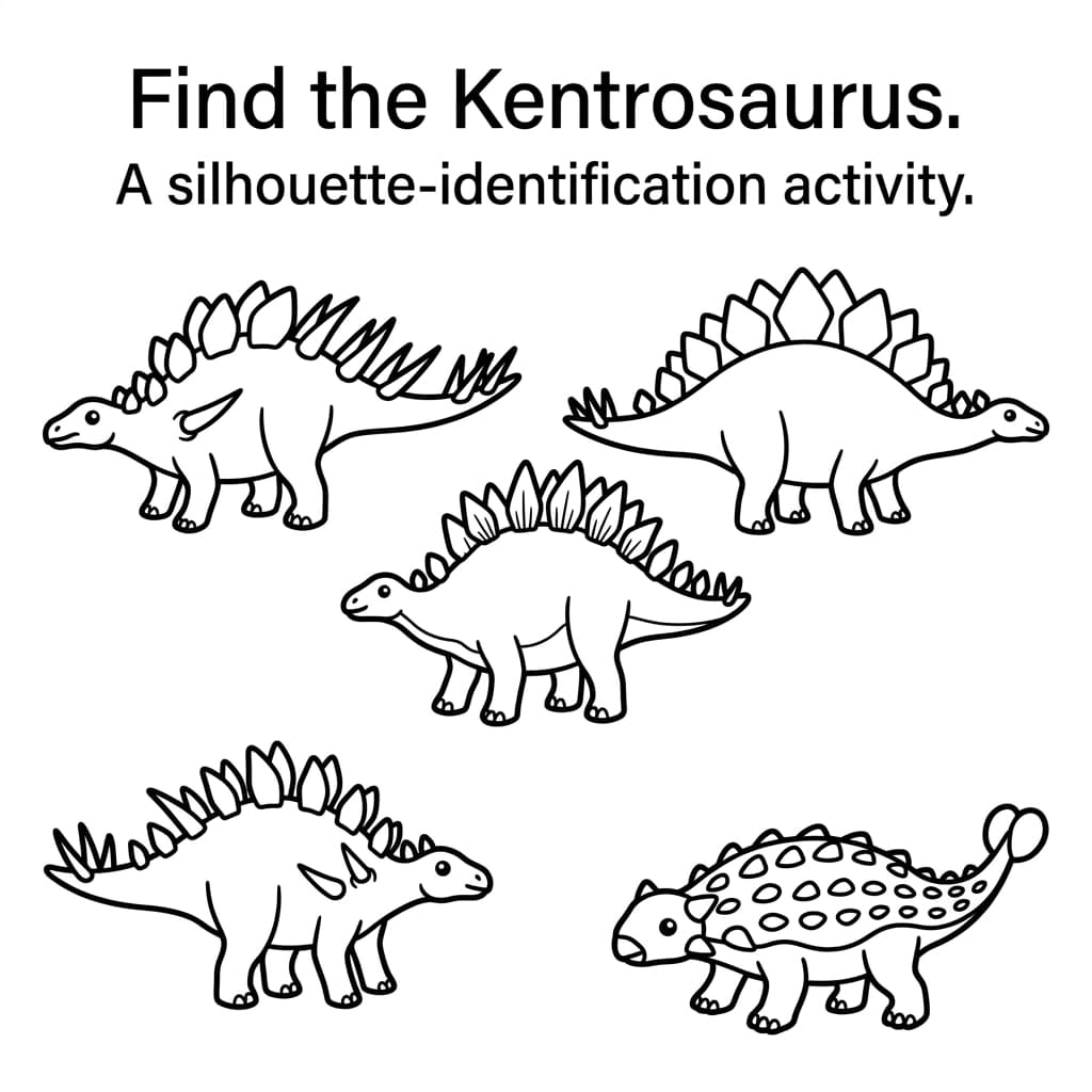 Free Printable Free Kentrosaurus Facts & Coloring Pages for Kids PDF - High Resolution Sheet 3