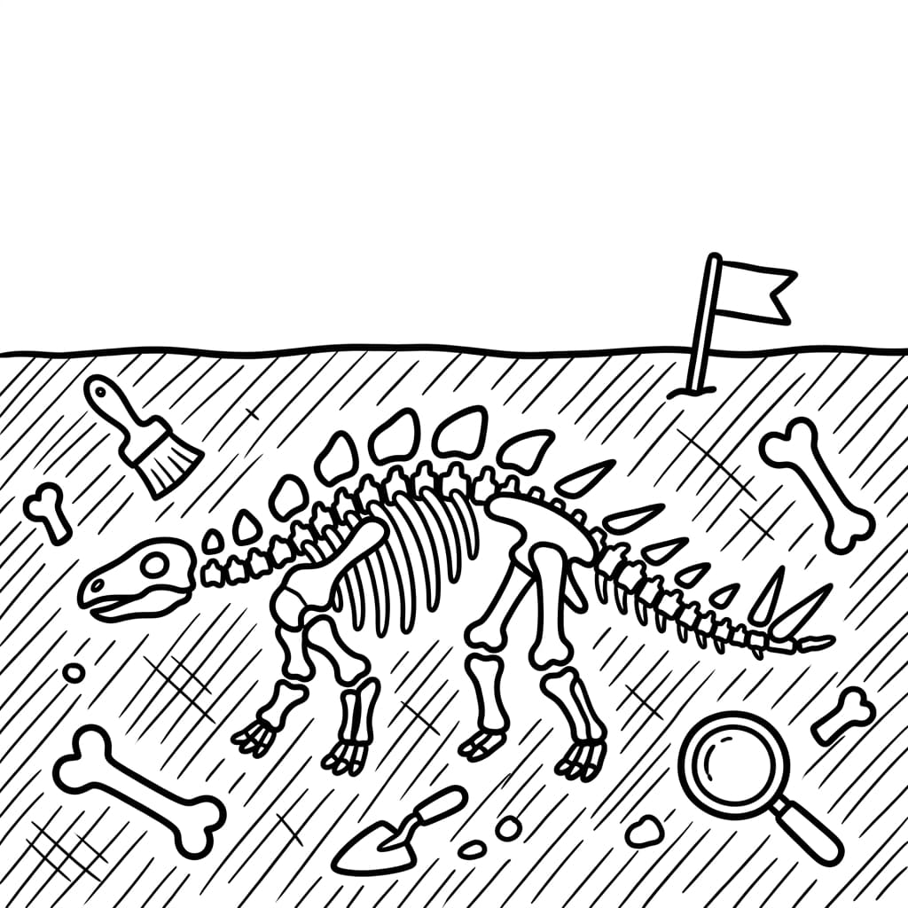 Free Printable Free Kentrosaurus Facts & Coloring Pages for Kids PDF - High Resolution Sheet 5