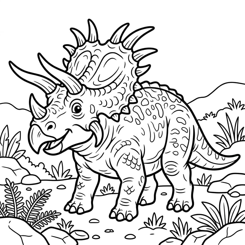 Free Printable Free Kosmoceratops Facts & Coloring Pages for Kids PDF - High Resolution Sheet 1