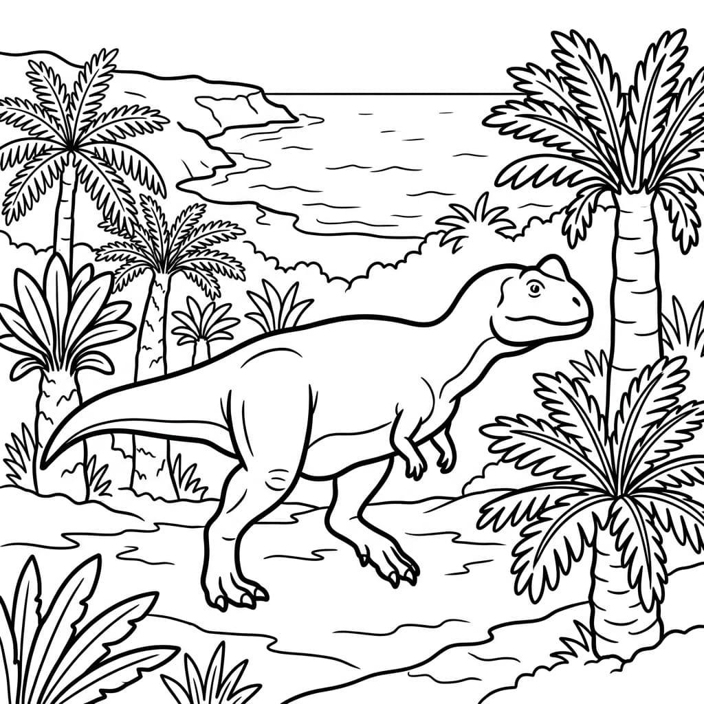 Free Printable Free Majungasaurus Facts & Coloring Pages for Kids PDF - High Resolution Sheet 2