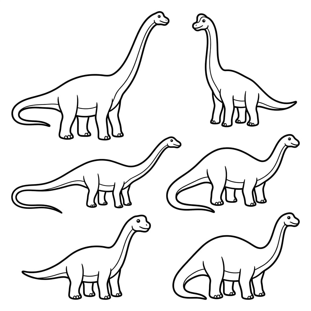 Free Printable Free Mamenchisaurus Facts & Coloring Pages for Kids PDF - High Resolution Sheet 3