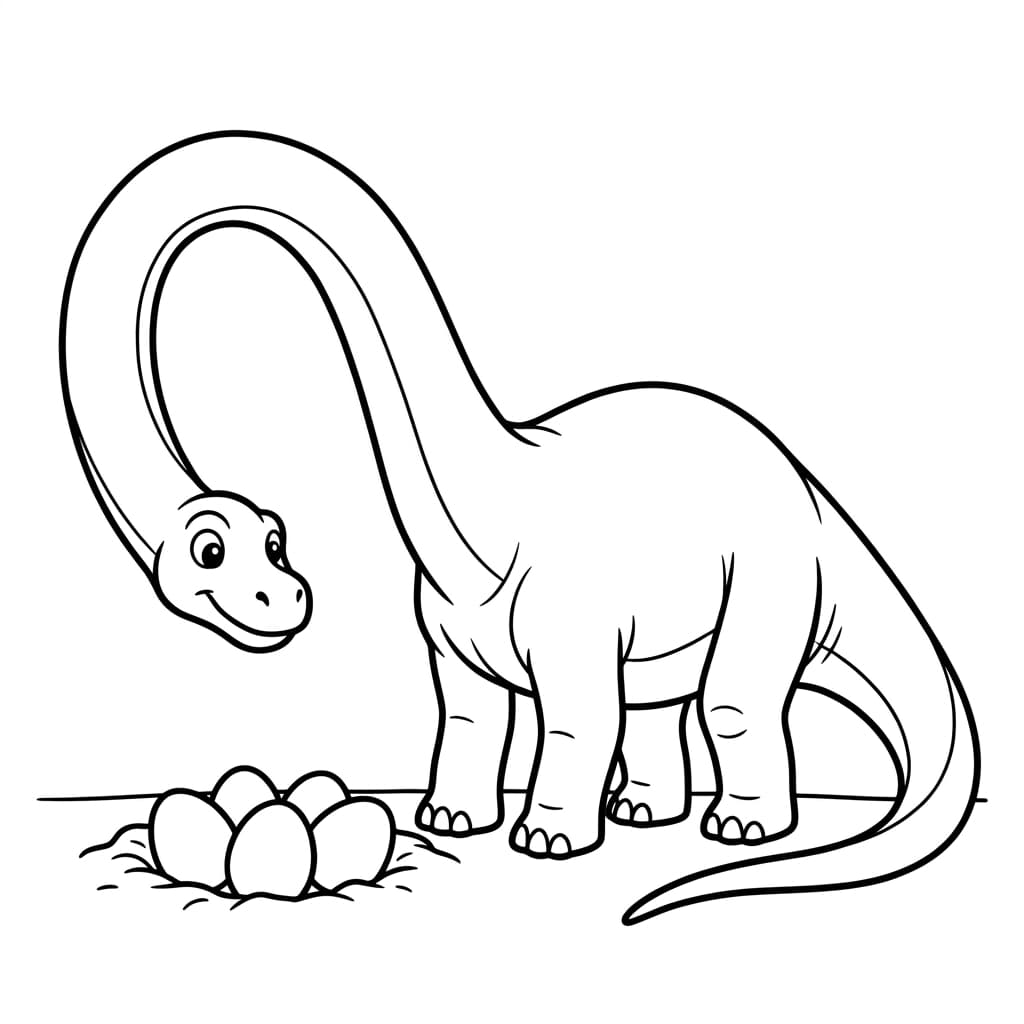 Free Printable Free Mamenchisaurus Facts & Coloring Pages for Kids PDF - High Resolution Sheet 4