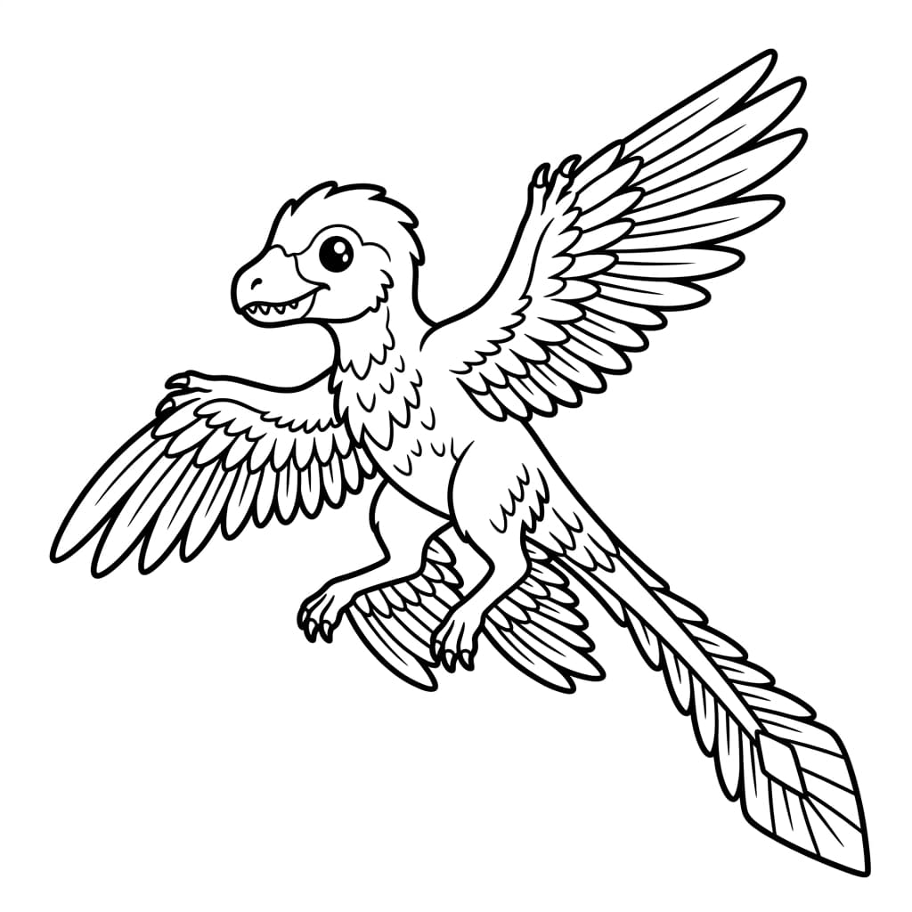 Free Printable Free Microraptor Facts & Coloring Pages for Kids PDF - High Resolution Sheet 1