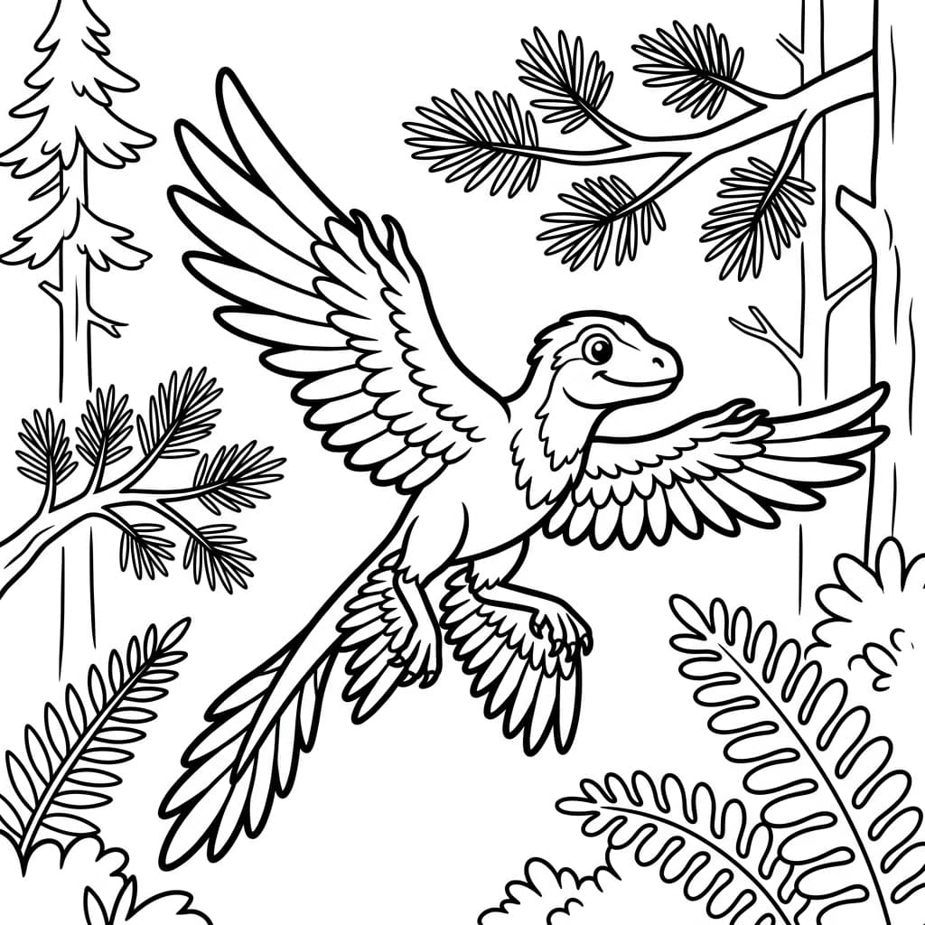 Free Printable Free Microraptor Facts & Coloring Pages for Kids PDF - High Resolution Sheet 2