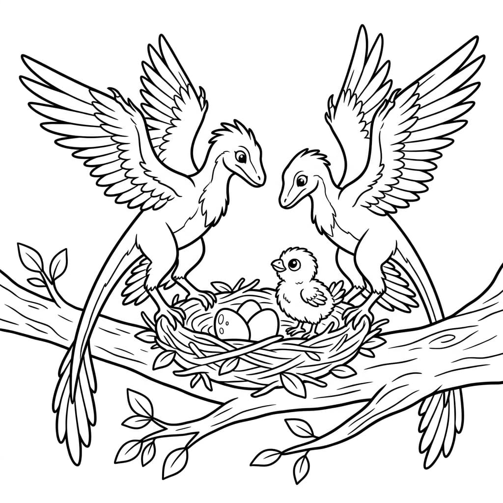 Free Printable Free Microraptor Facts & Coloring Pages for Kids PDF - High Resolution Sheet 4