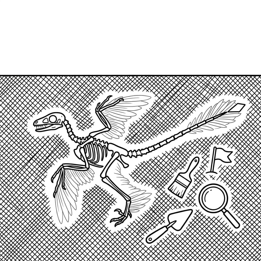 Free Printable Free Microraptor Facts & Coloring Pages for Kids PDF - High Resolution Sheet 5