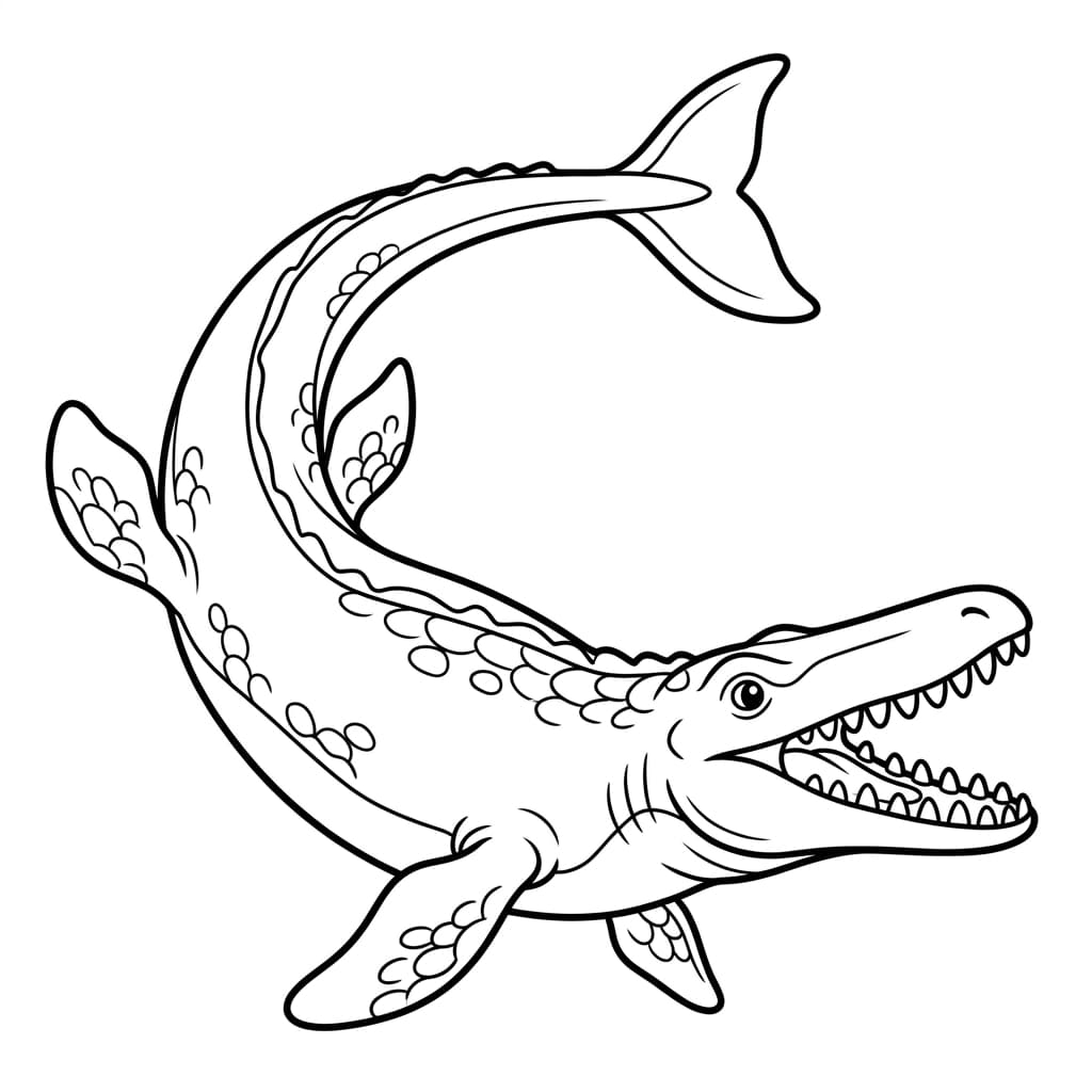Free Printable Free Mosasaurus Facts & Coloring Pages for Kids PDF - High Resolution Sheet 1