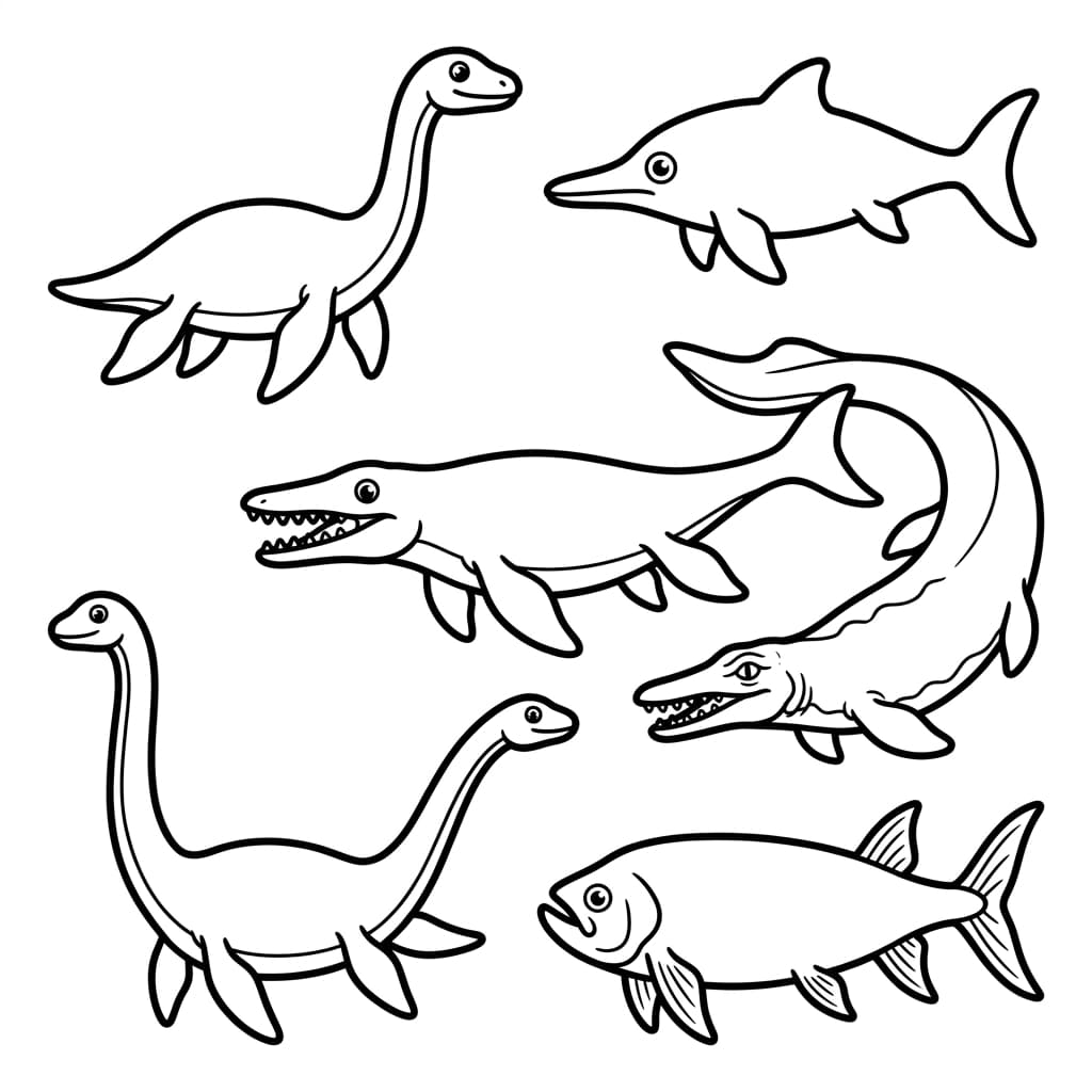 Free Printable Free Mosasaurus Facts & Coloring Pages for Kids PDF - High Resolution Sheet 3