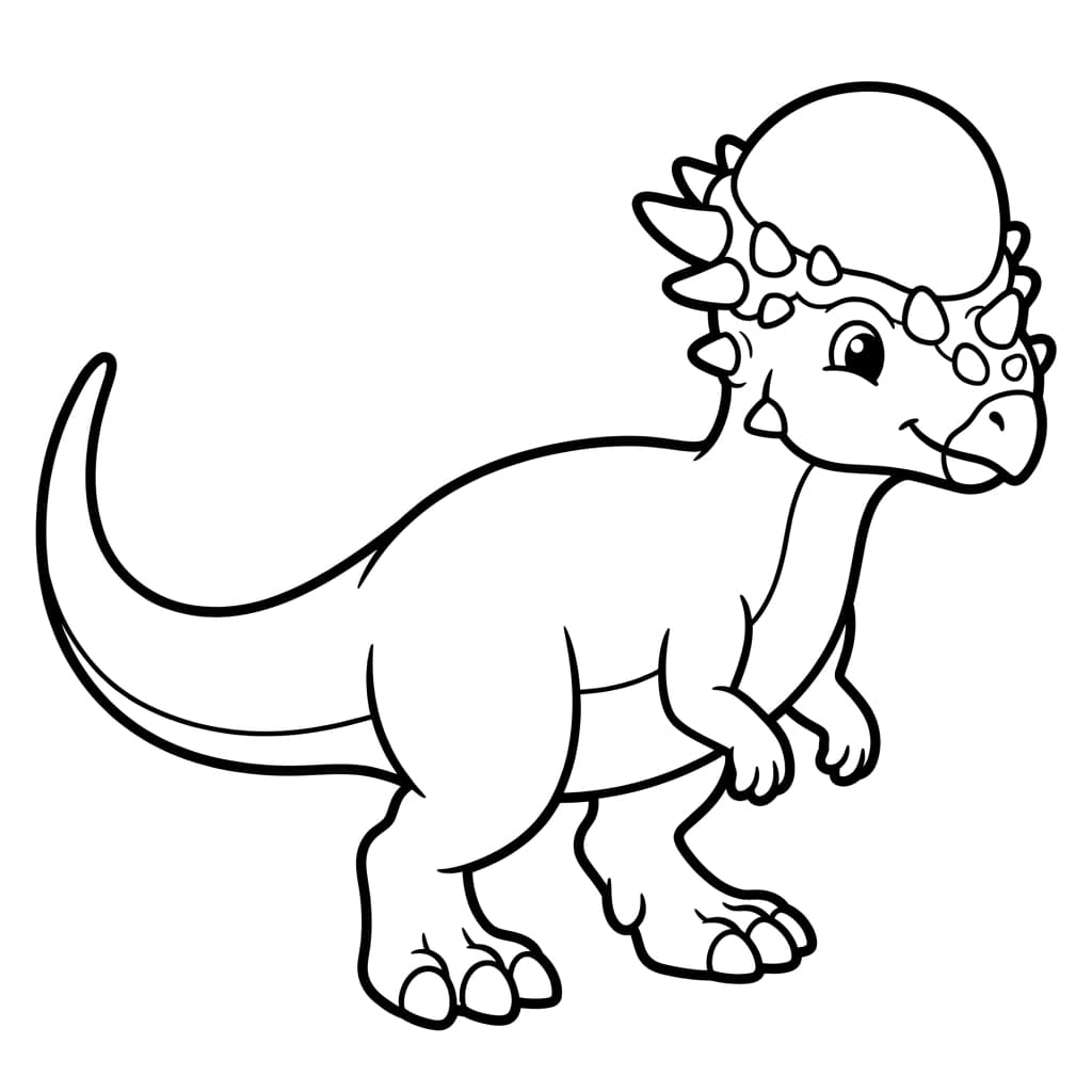 Free Printable Free Pachycephalosaurus Facts & Coloring Pages for Kids PDF - High Resolution Sheet 1