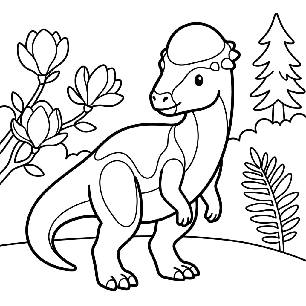 Free Printable Free Pachycephalosaurus Facts & Coloring Pages for Kids PDF - High Resolution Sheet 2