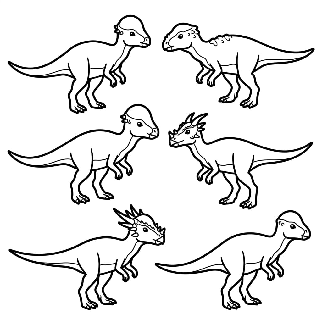Free Printable Free Pachycephalosaurus Facts & Coloring Pages for Kids PDF - High Resolution Sheet 3