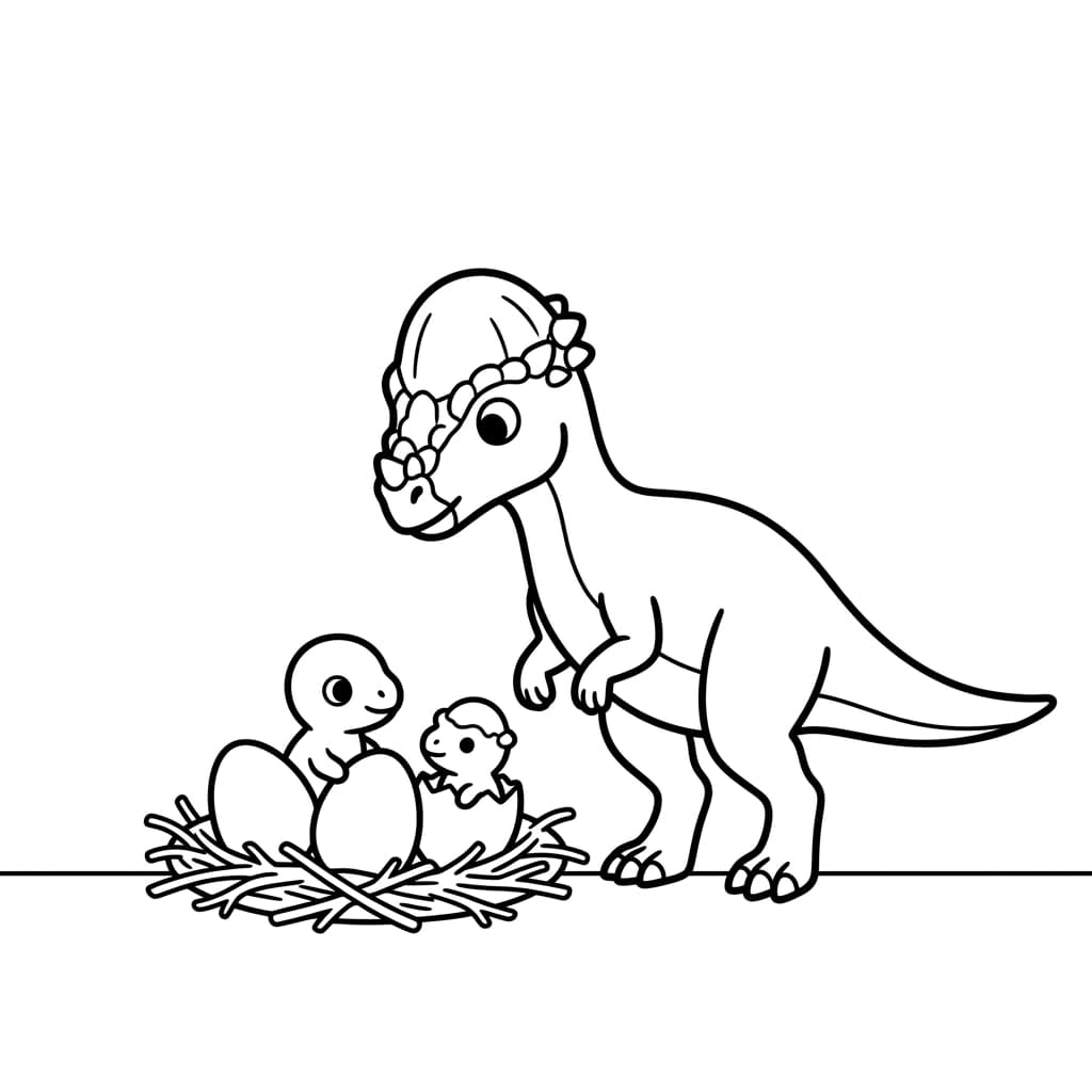 Free Printable Free Pachycephalosaurus Facts & Coloring Pages for Kids PDF - High Resolution Sheet 4