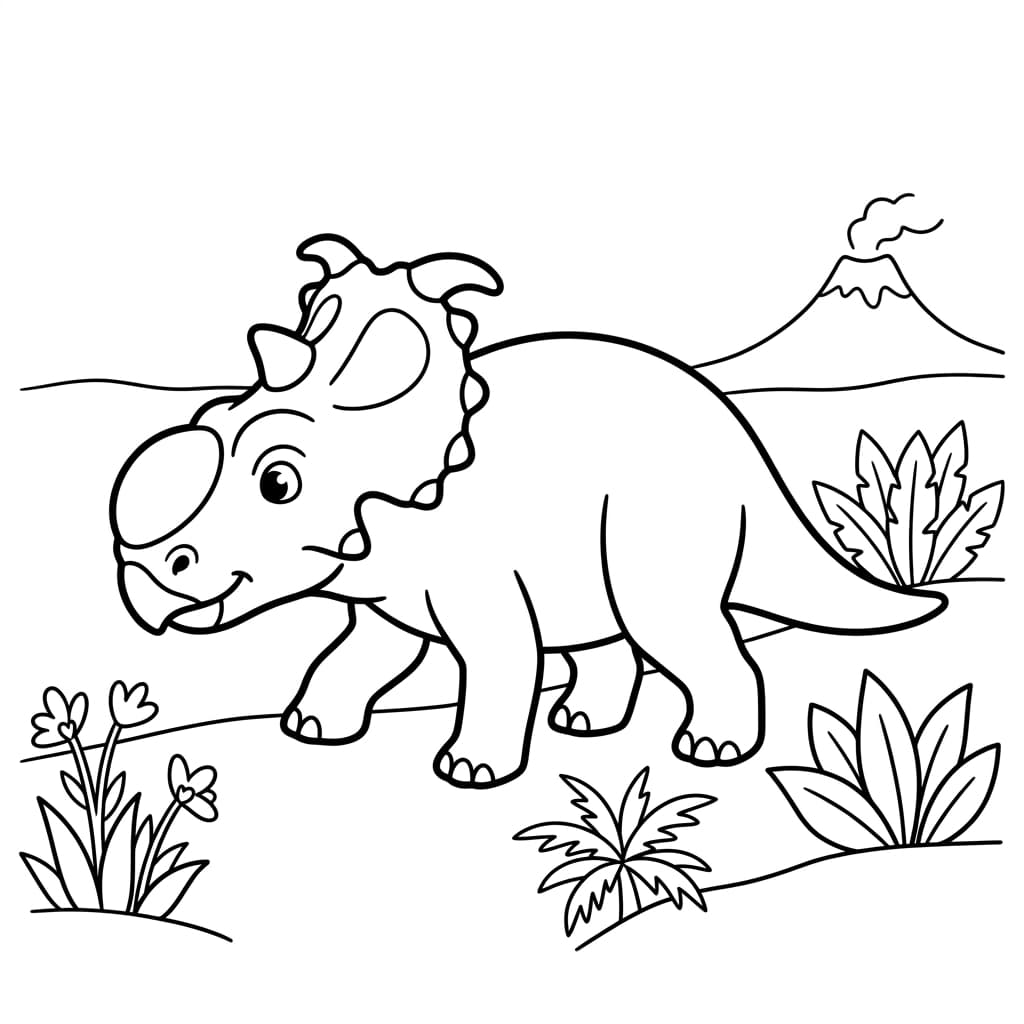 Free Printable Free Pachyrhinosaurus Facts & Coloring Pages for Kids PDF - High Resolution Sheet 2
