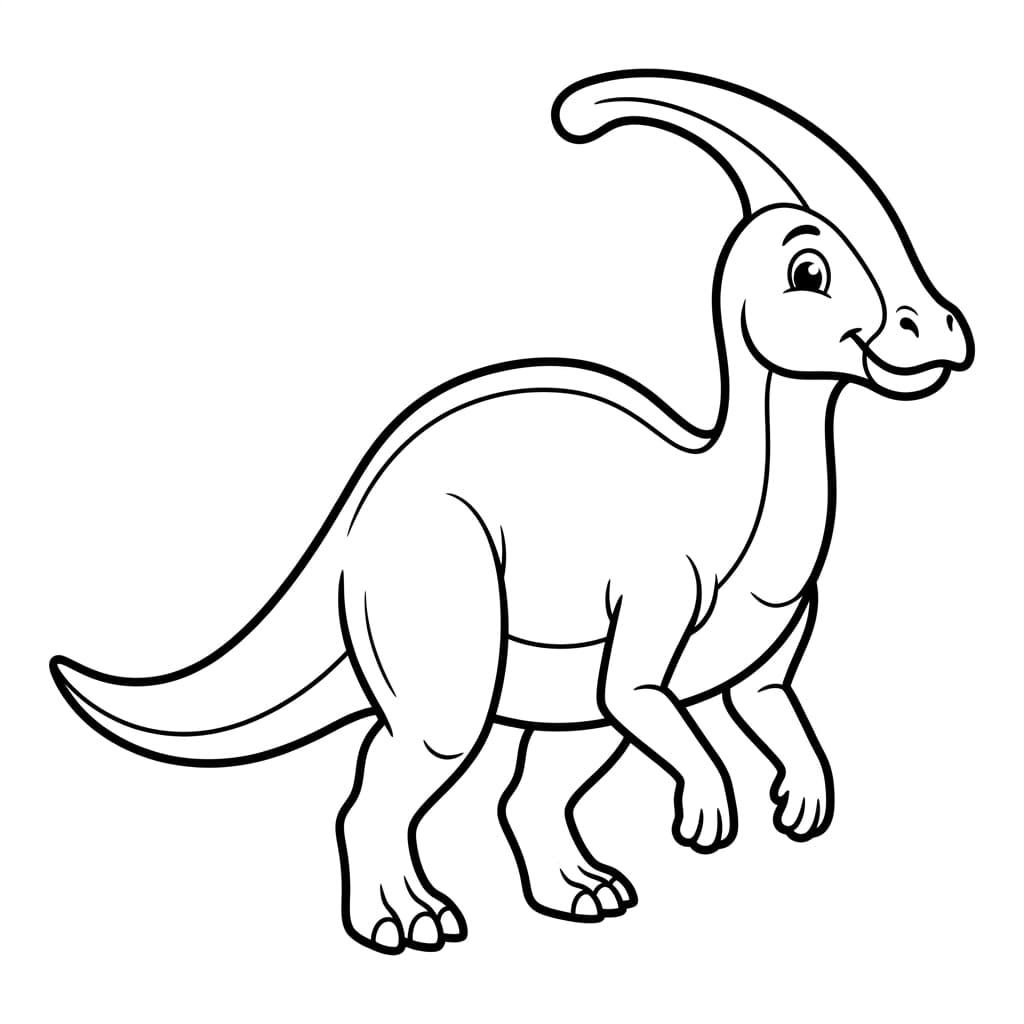 Free Printable Free Parasaurolophus Facts & Coloring Pages for Kids PDF - High Resolution Sheet 1