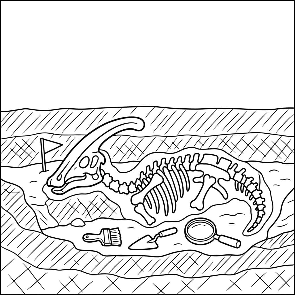 Free Printable Free Parasaurolophus Facts & Coloring Pages for Kids PDF - High Resolution Sheet 5