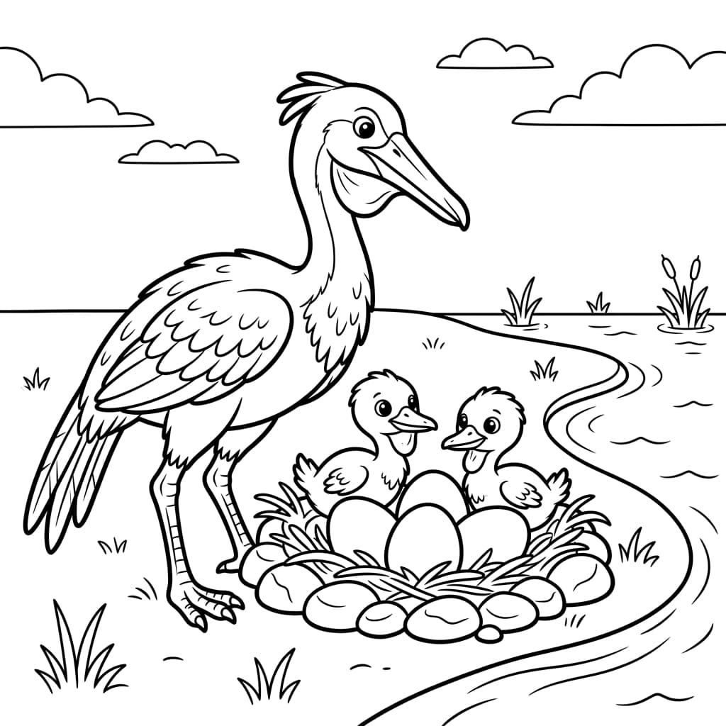 Free Printable Free Pelecanimimus Facts & Coloring Pages for Kids PDF - High Resolution Sheet 4