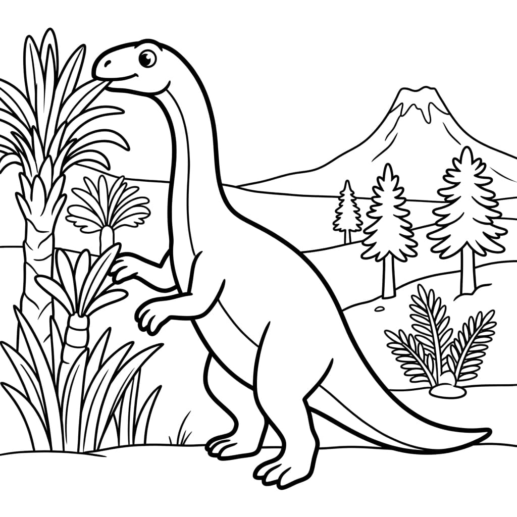 Free Printable Free Plateosaurus Facts & Coloring Pages for Kids PDF - High Resolution Sheet 2