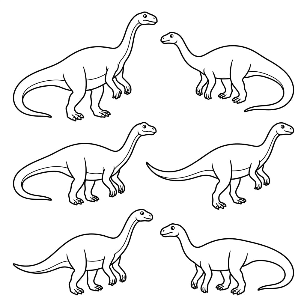 Free Printable Free Plateosaurus Facts & Coloring Pages for Kids PDF - High Resolution Sheet 3