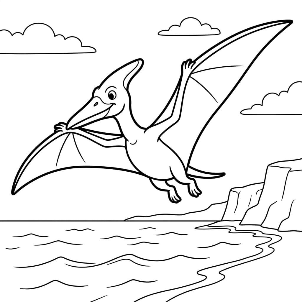 Free Printable Free Pteranodon Facts & Coloring Pages for Kids PDF - High Resolution Sheet 2
