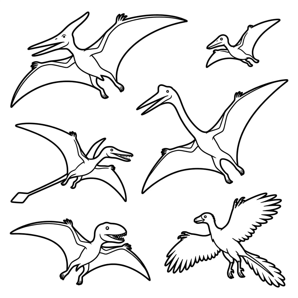 Free Printable Free Pteranodon Facts & Coloring Pages for Kids PDF - High Resolution Sheet 3