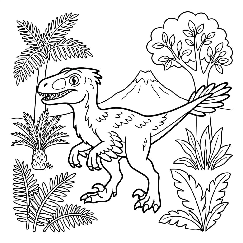 Free Printable Free Pyroraptor Facts & Coloring Pages for Kids PDF - High Resolution Sheet 2