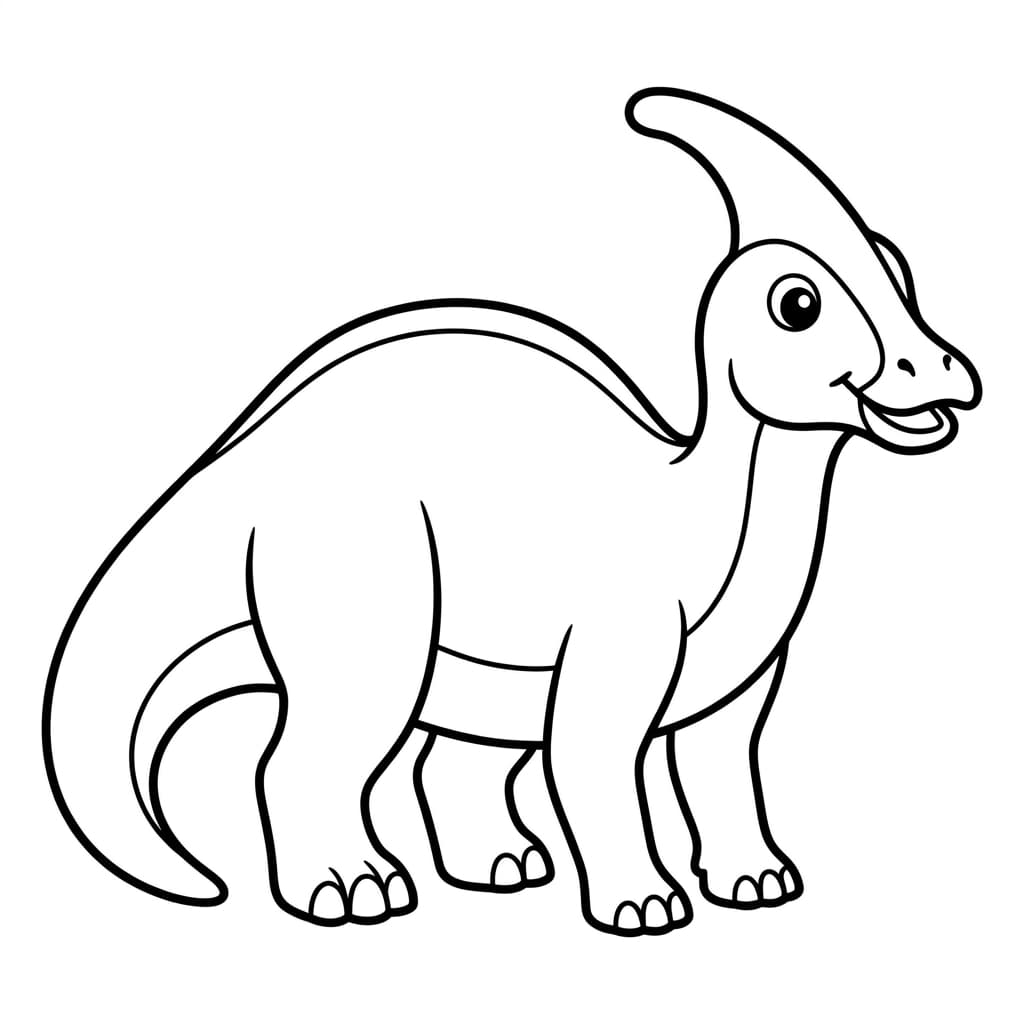 Free Printable Free Saurolophus Facts & Coloring Pages for Kids PDF - High Resolution Sheet 1