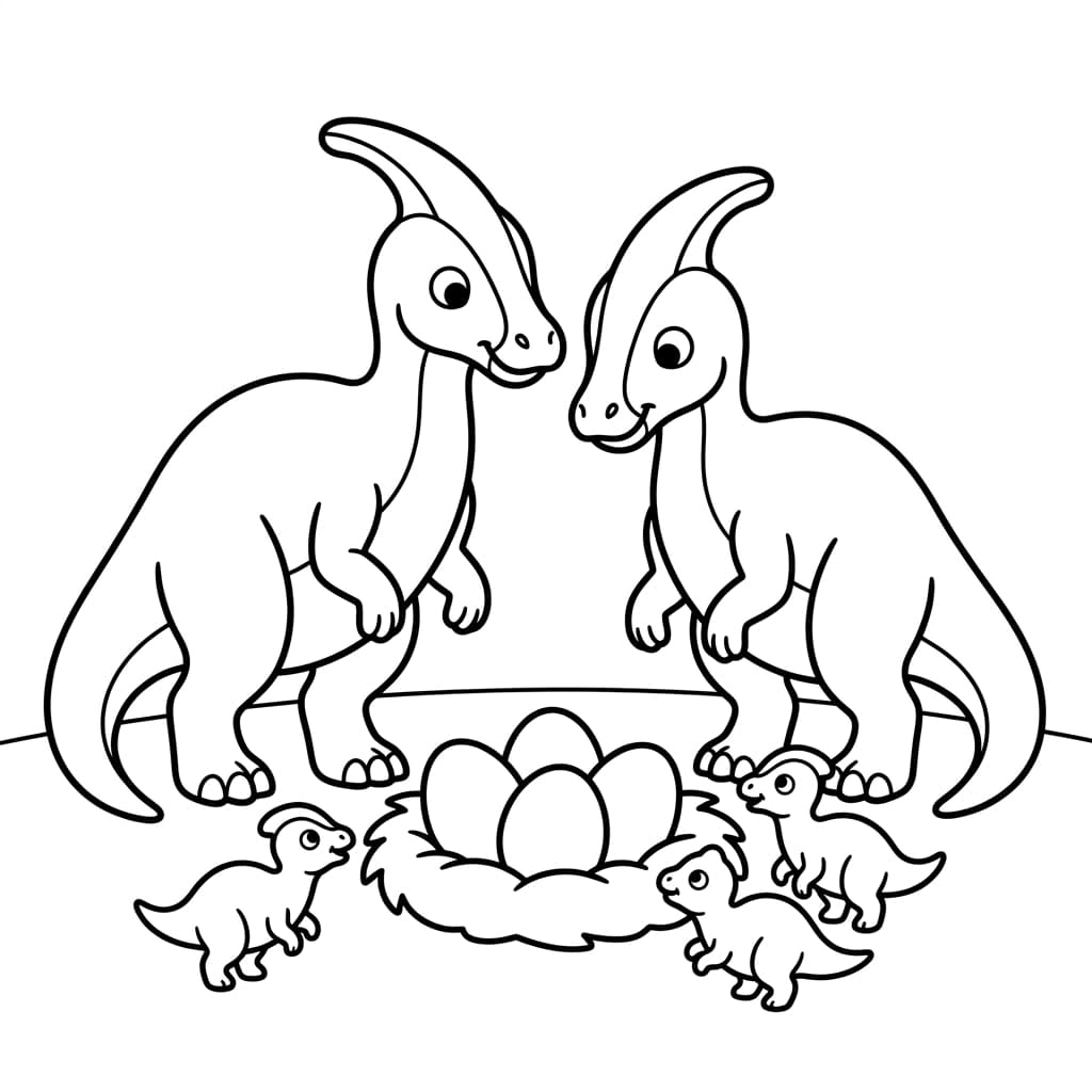 Free Printable Free Saurolophus Facts & Coloring Pages for Kids PDF - High Resolution Sheet 4