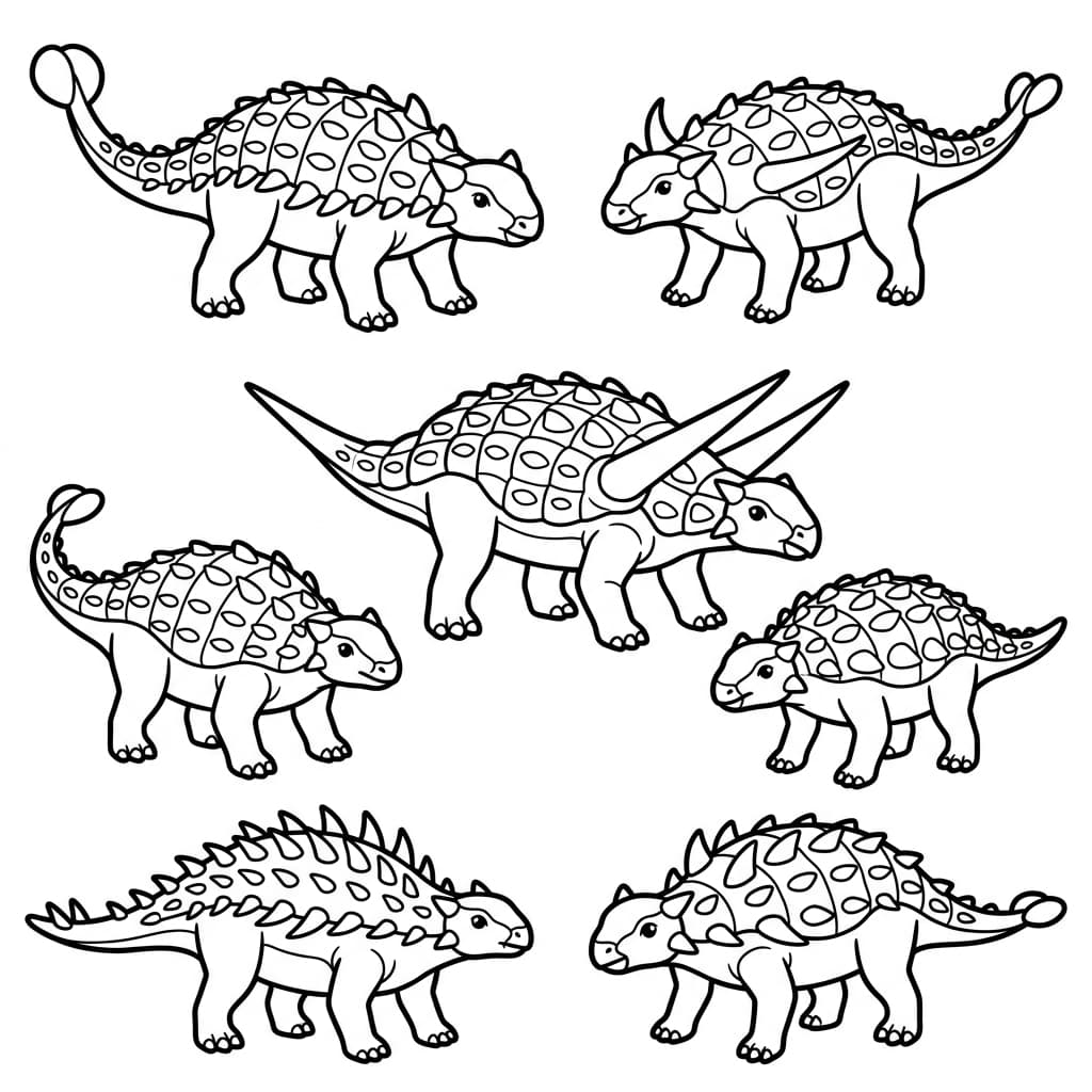 Free Printable Free Sauropelta Facts & Coloring Pages for Kids PDF - High Resolution Sheet 3