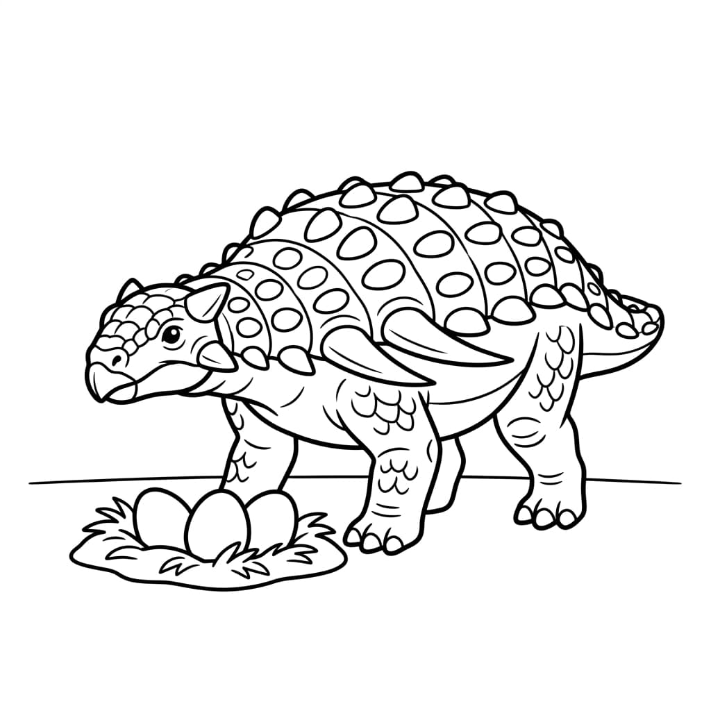 Free Printable Free Sauropelta Facts & Coloring Pages for Kids PDF - High Resolution Sheet 4