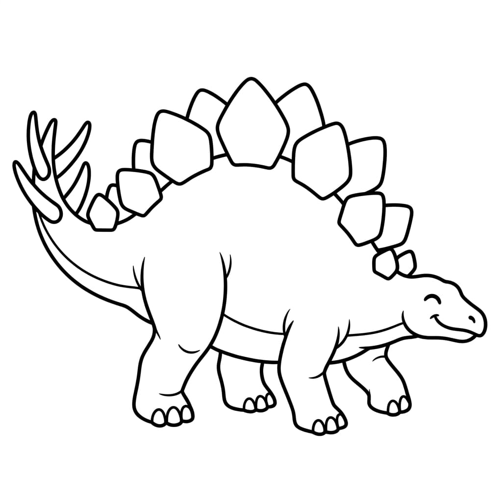 Free Printable Free Stegosaurus Facts & Coloring Pages for Kids PDF - High Resolution Sheet 1
