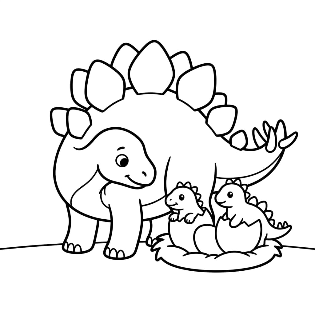 Free Printable Free Stegosaurus Facts & Coloring Pages for Kids PDF - High Resolution Sheet 4