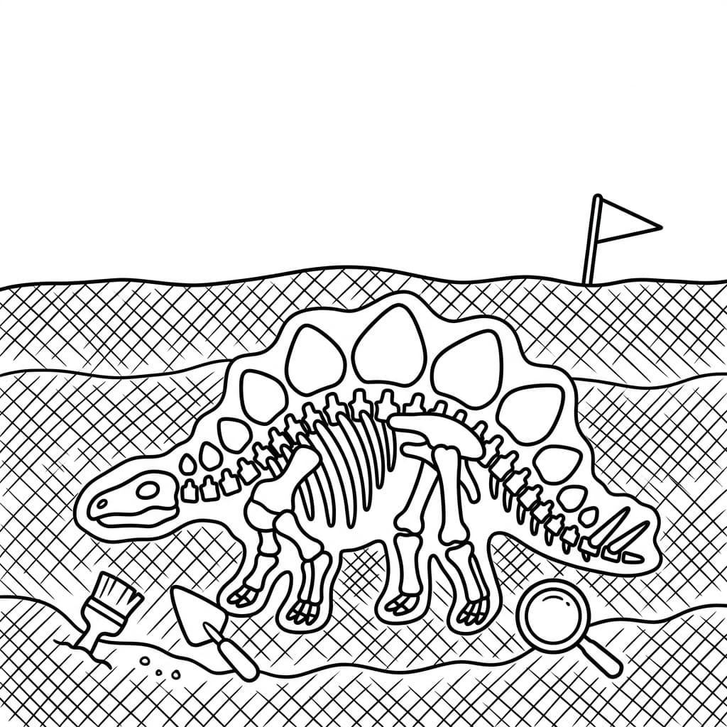 Free Printable Free Stegosaurus Facts & Coloring Pages for Kids PDF - High Resolution Sheet 5