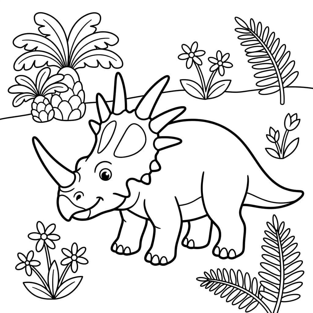 Free Printable Free Styracosaurus Facts & Coloring Pages for Kids PDF - High Resolution Sheet 2