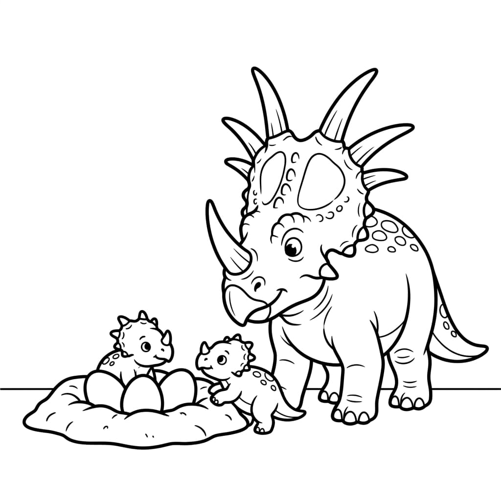 Free Printable Free Styracosaurus Facts & Coloring Pages for Kids PDF - High Resolution Sheet 4