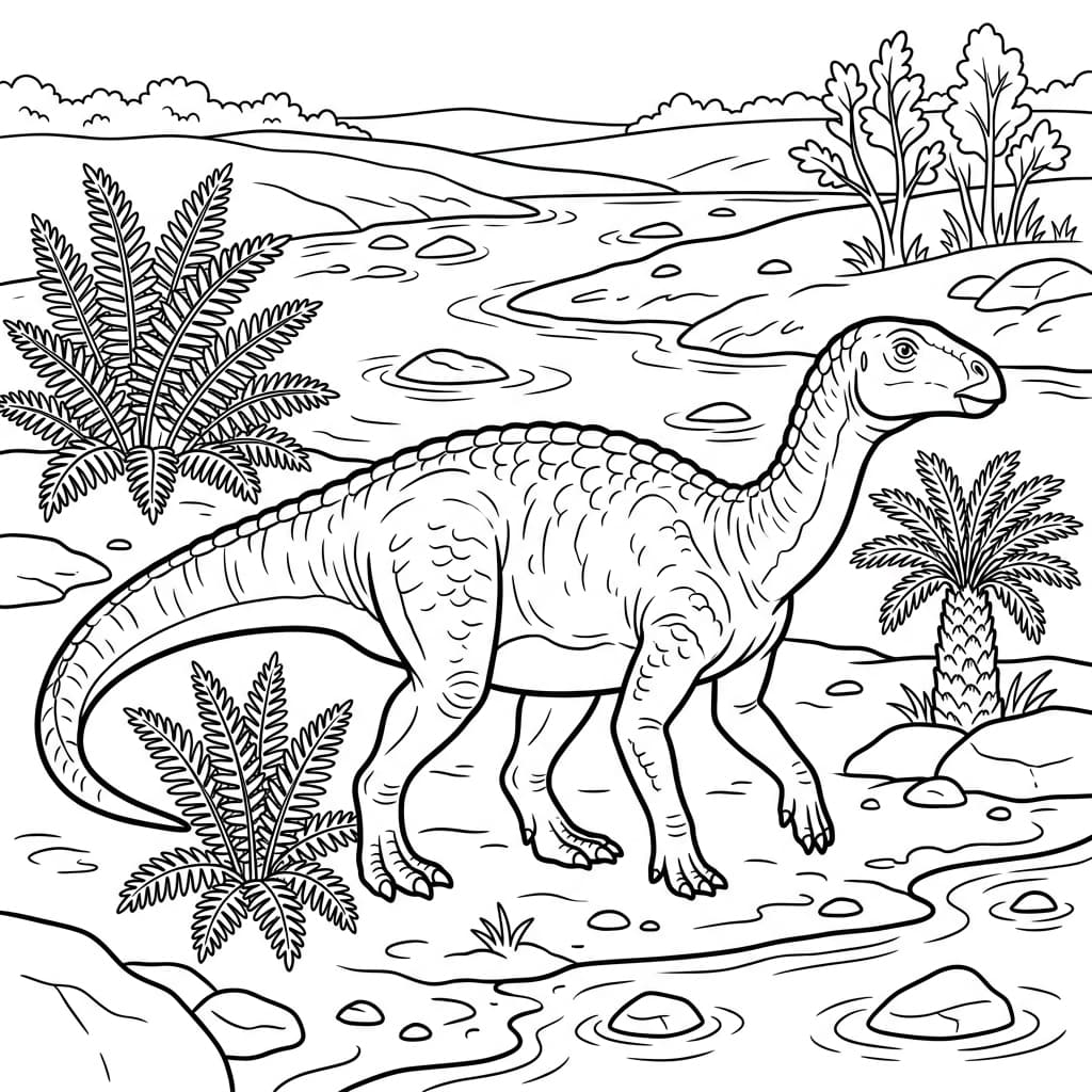 Free Printable Free Tenontosaurus Facts & Coloring Pages for Kids PDF - High Resolution Sheet 2