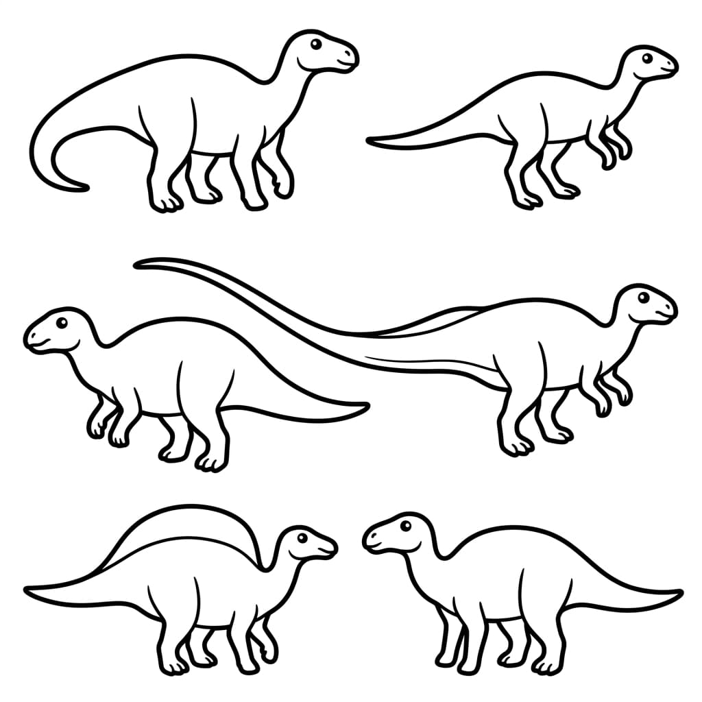 Free Printable Free Tenontosaurus Facts & Coloring Pages for Kids PDF - High Resolution Sheet 3