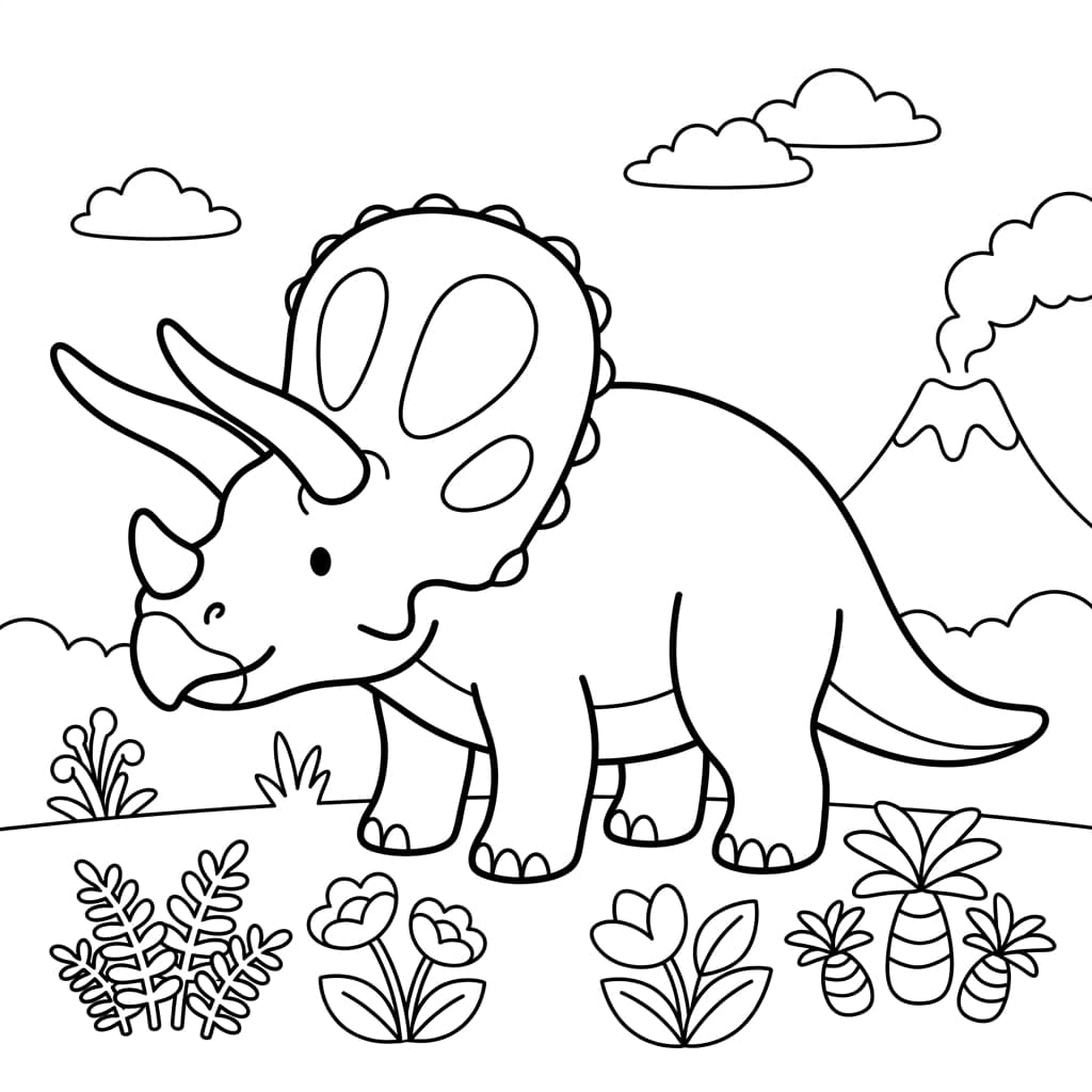 Free Printable Free Torosaurus Facts & Coloring Pages for Kids PDF - High Resolution Sheet 2