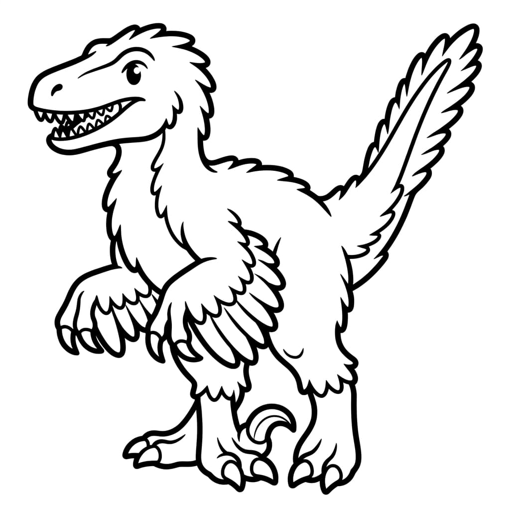 Free Printable Free Utahraptor Facts & Coloring Pages for Kids PDF - High Resolution Sheet 1