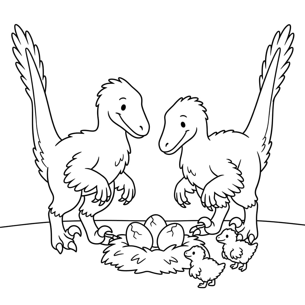 Free Printable Free Utahraptor Facts & Coloring Pages for Kids PDF - High Resolution Sheet 4