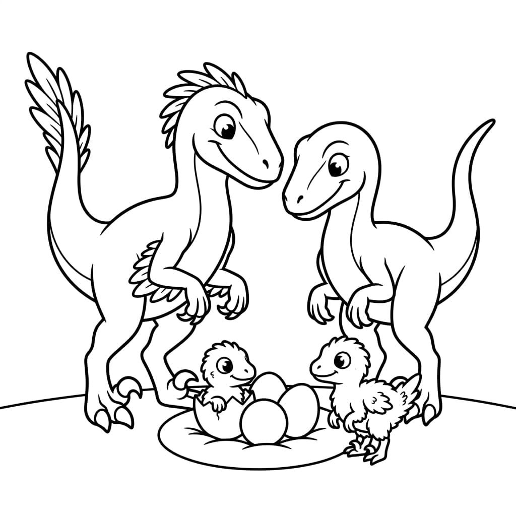 Free Printable Free Velociraptor Facts & Coloring Pages for Kids PDF - High Resolution Sheet 4