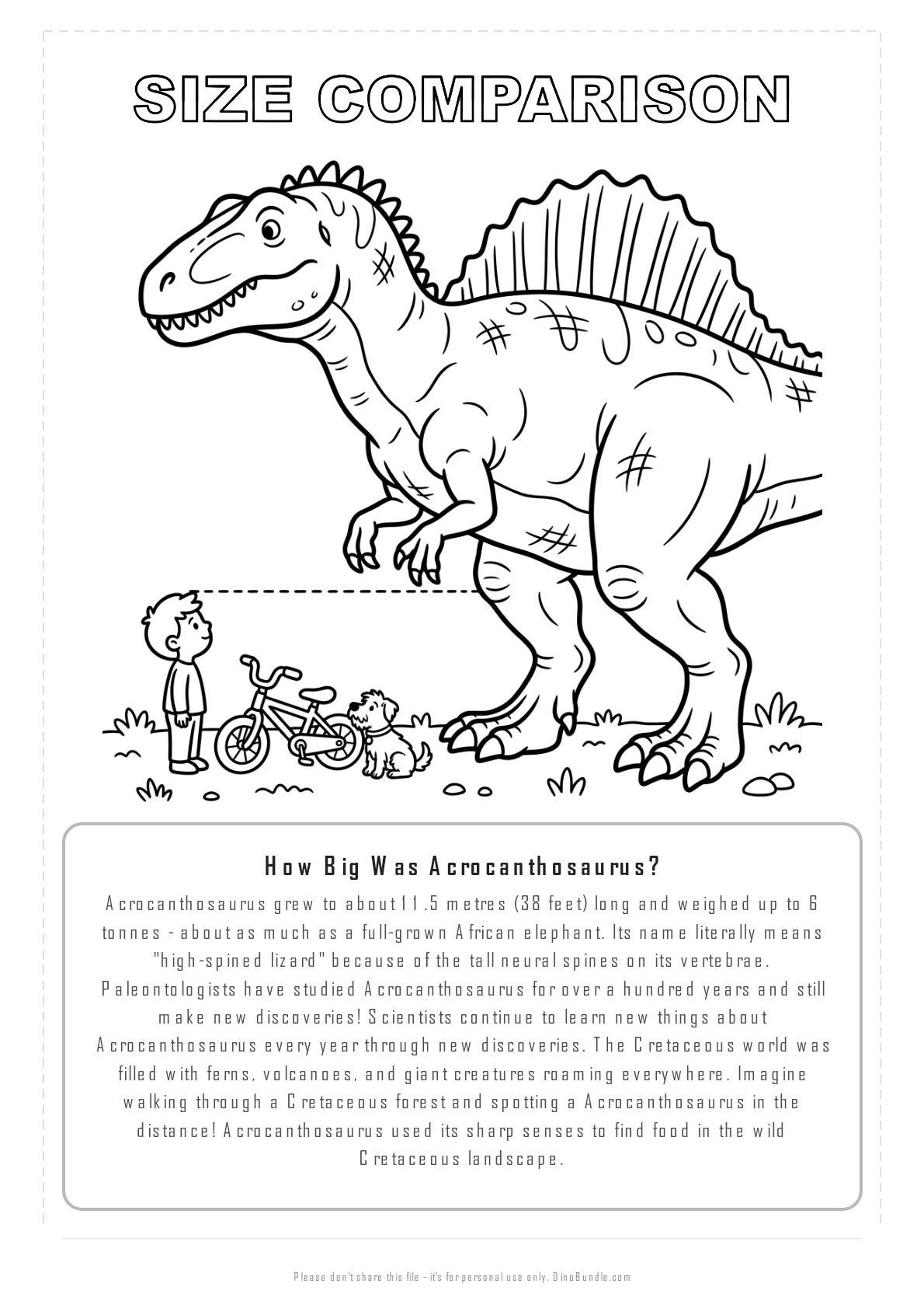 Acrocanthosaurus printable page 8