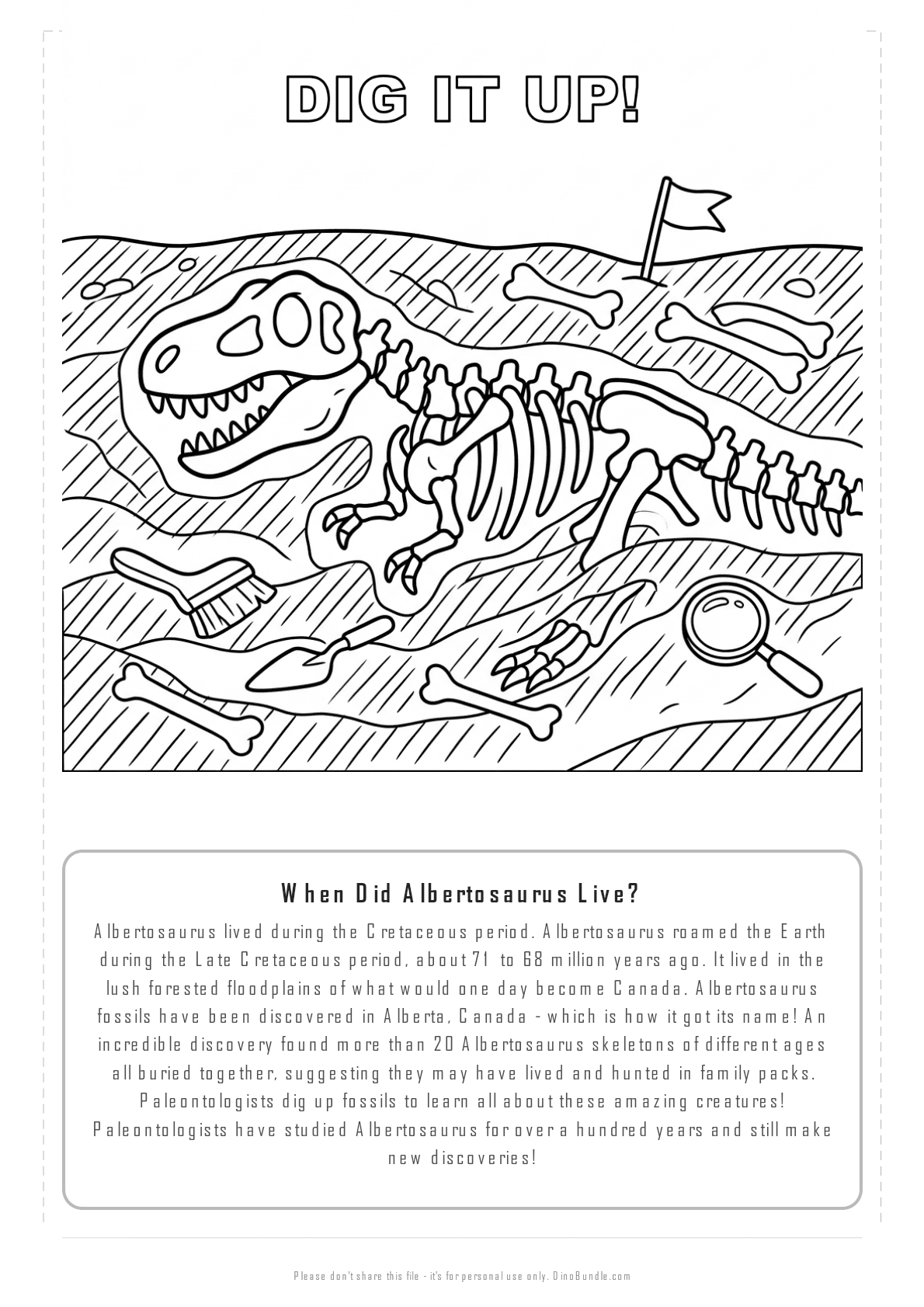 Albertosaurus printable page 6