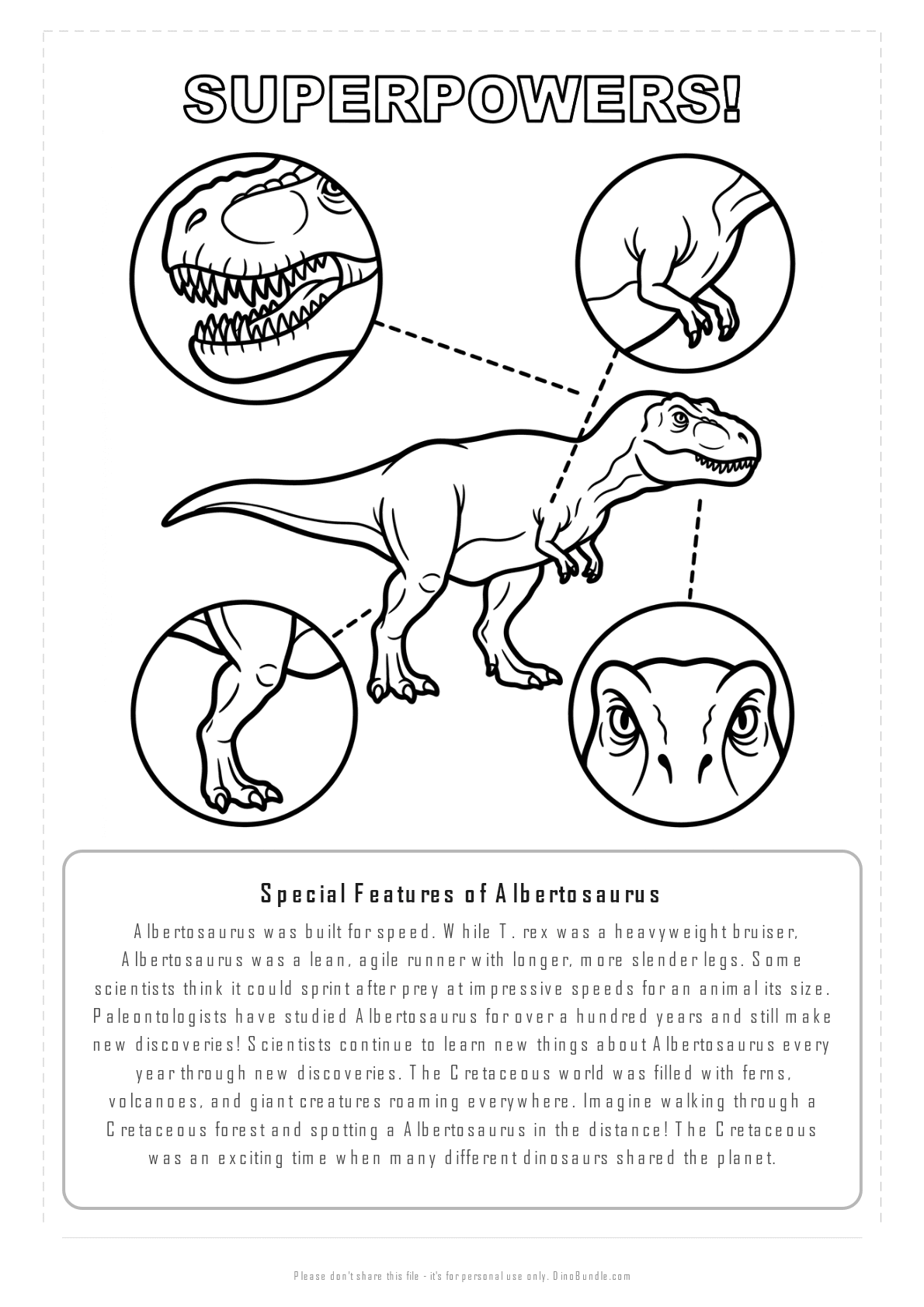 Albertosaurus printable page 7