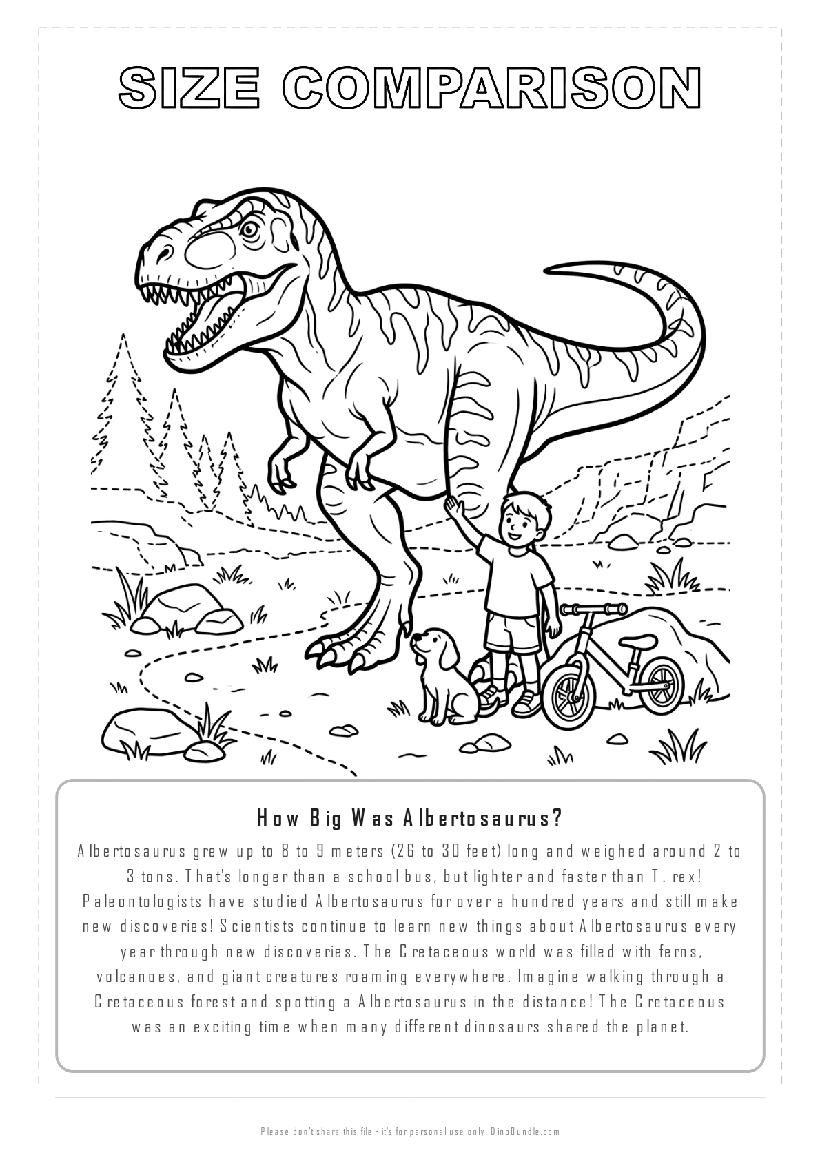 Albertosaurus printable page 8