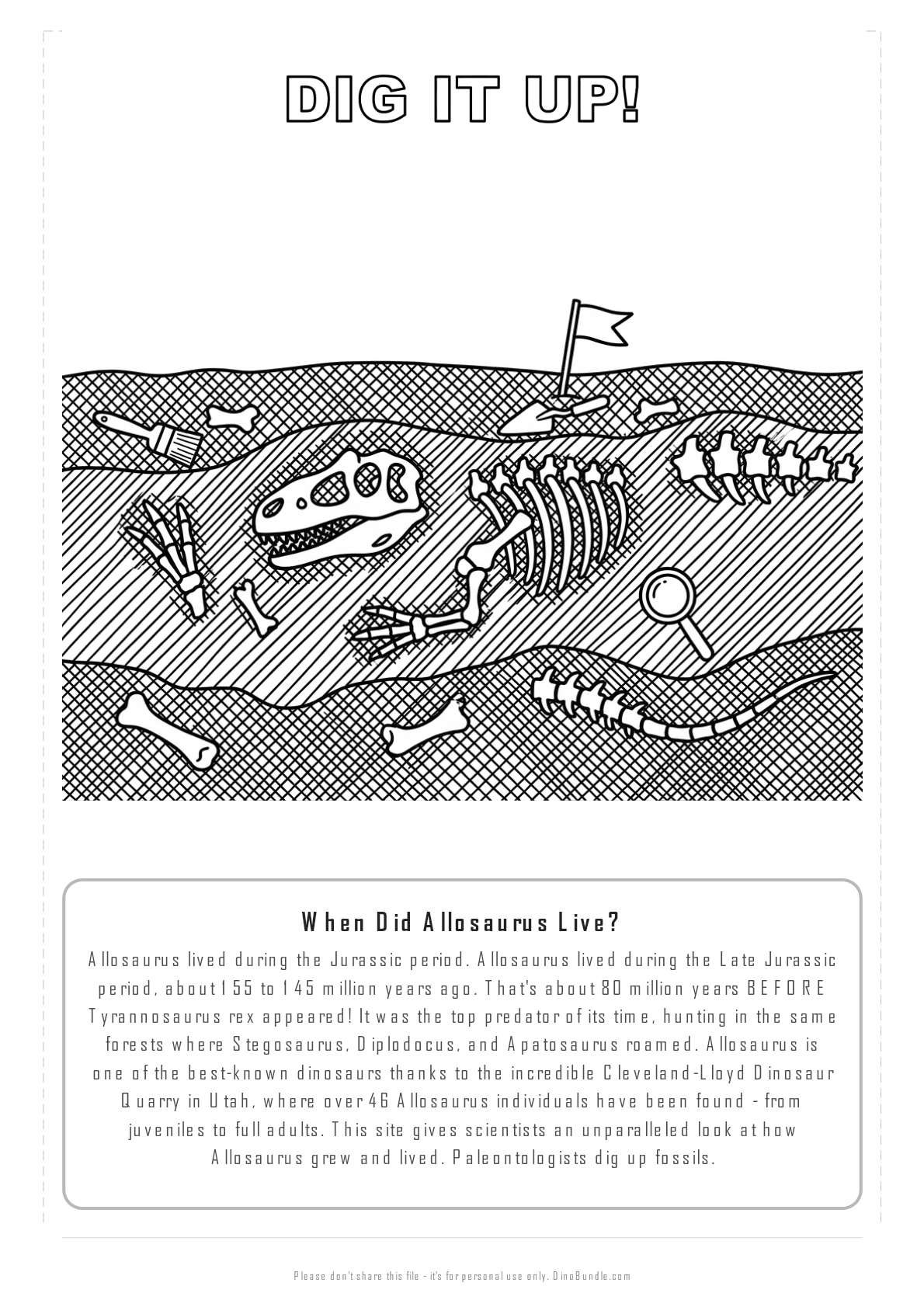 Allosaurus printable page 6