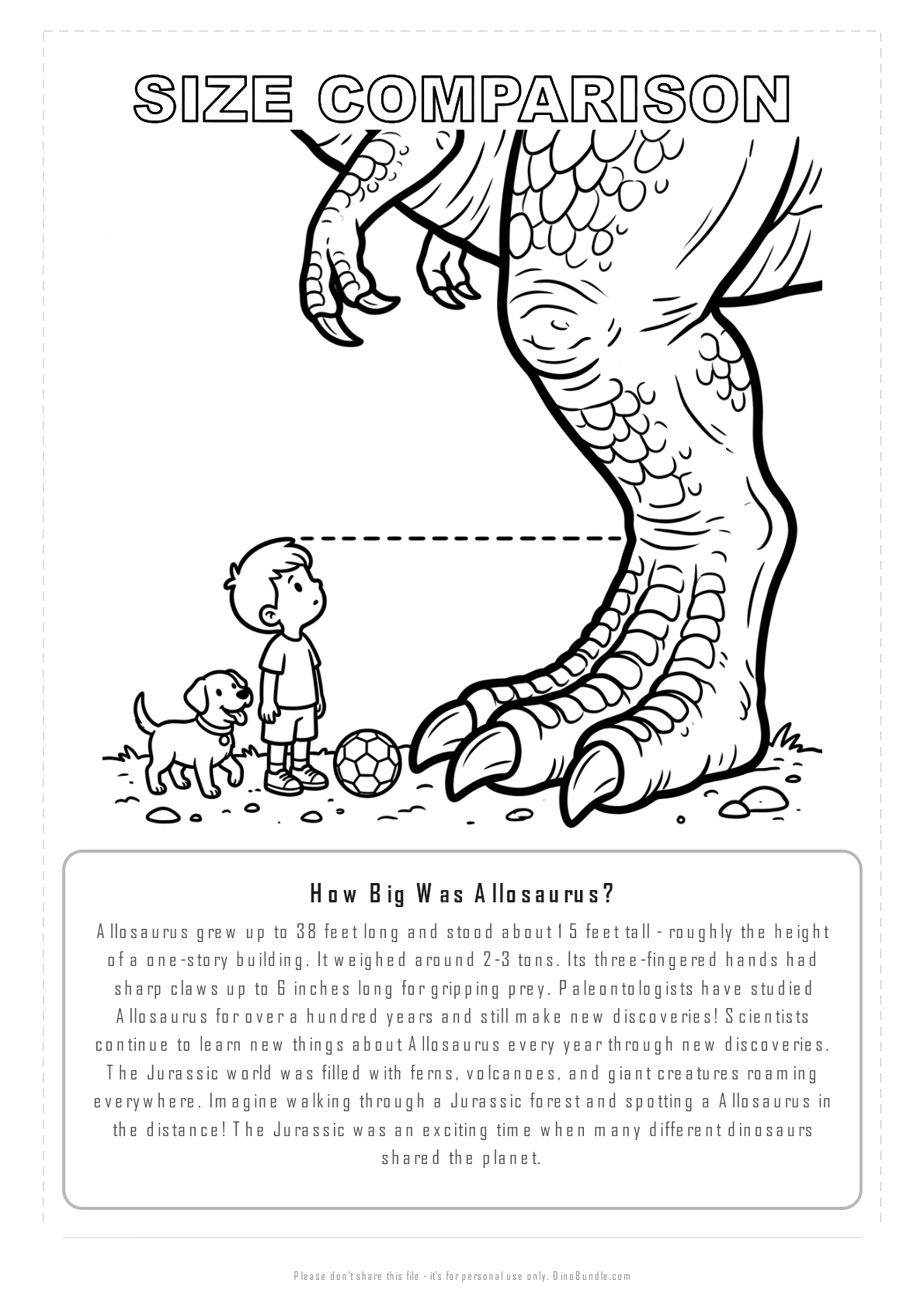 Allosaurus printable page 8