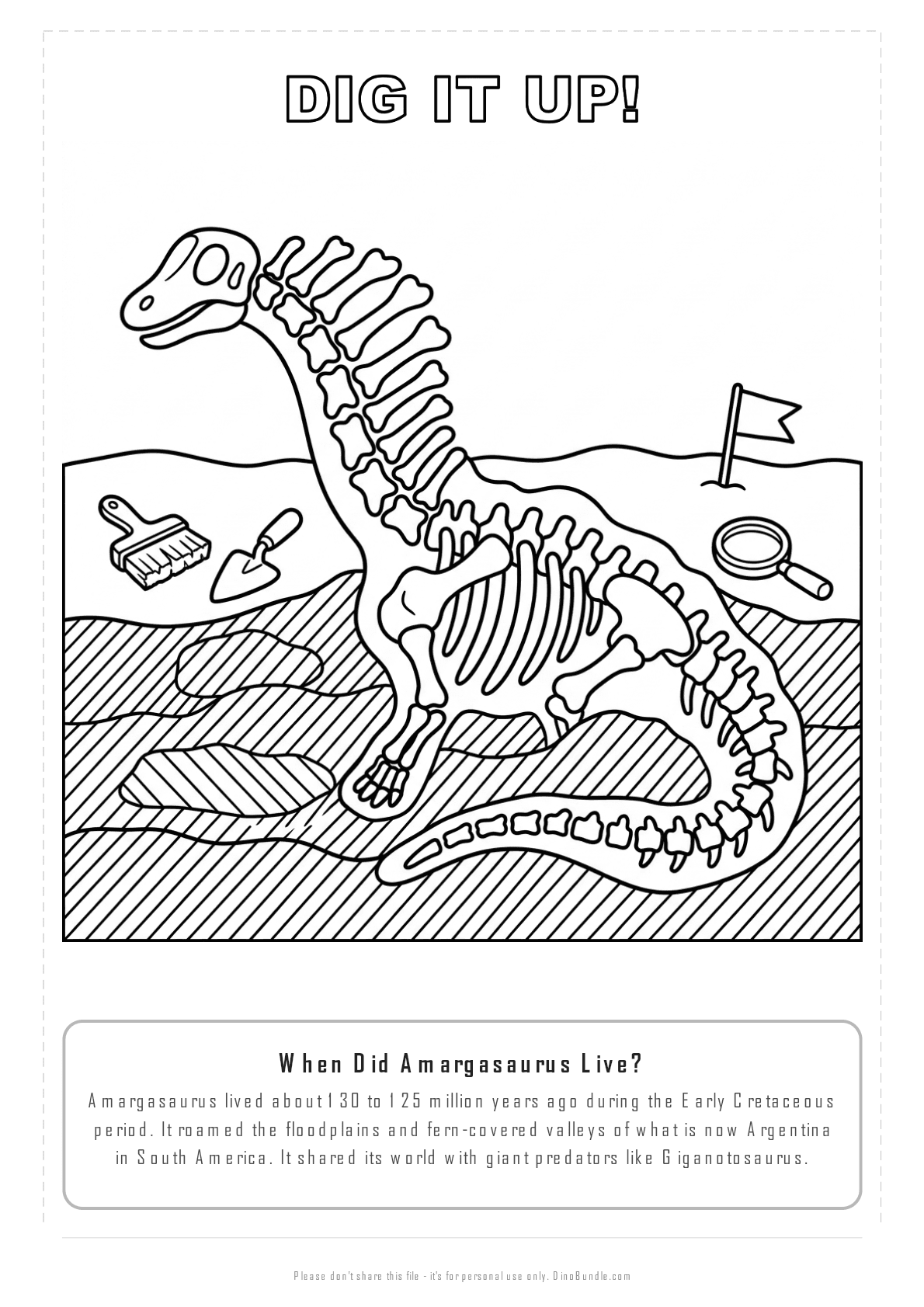 Amargasaurus printable page 6