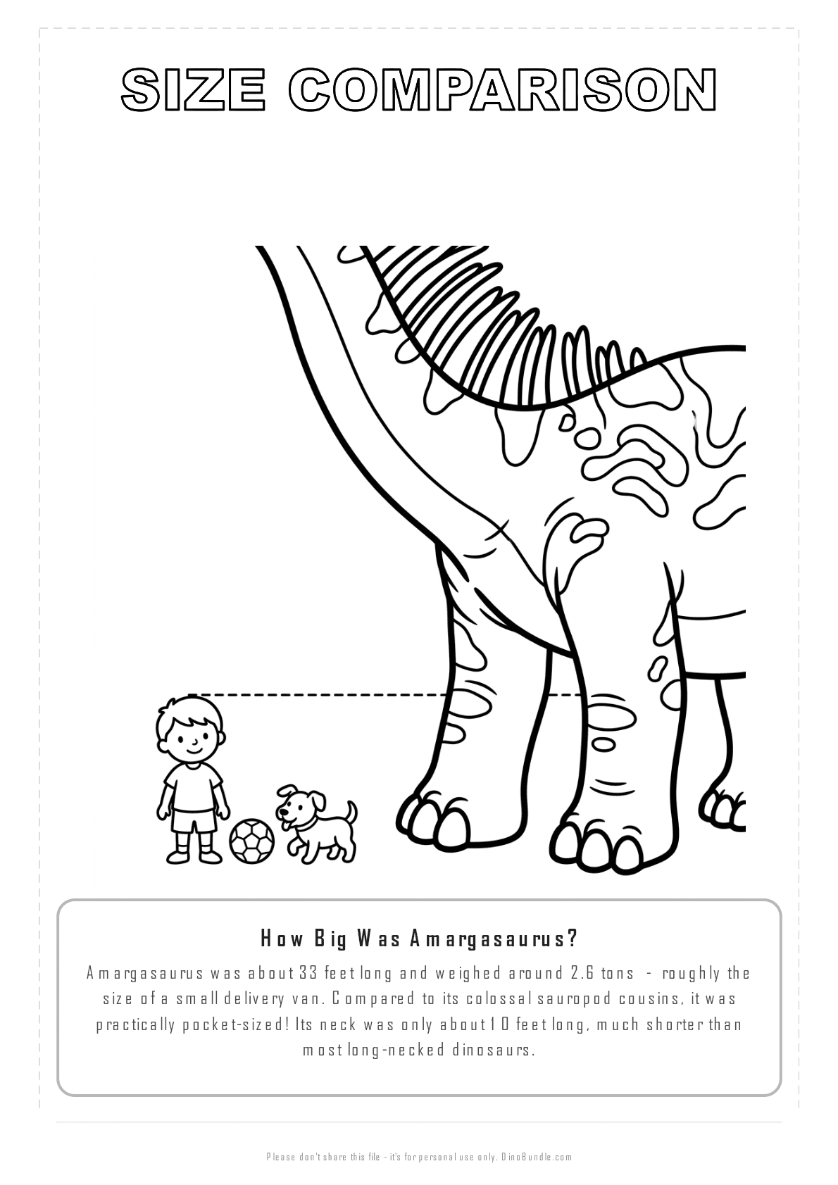 Amargasaurus printable page 8