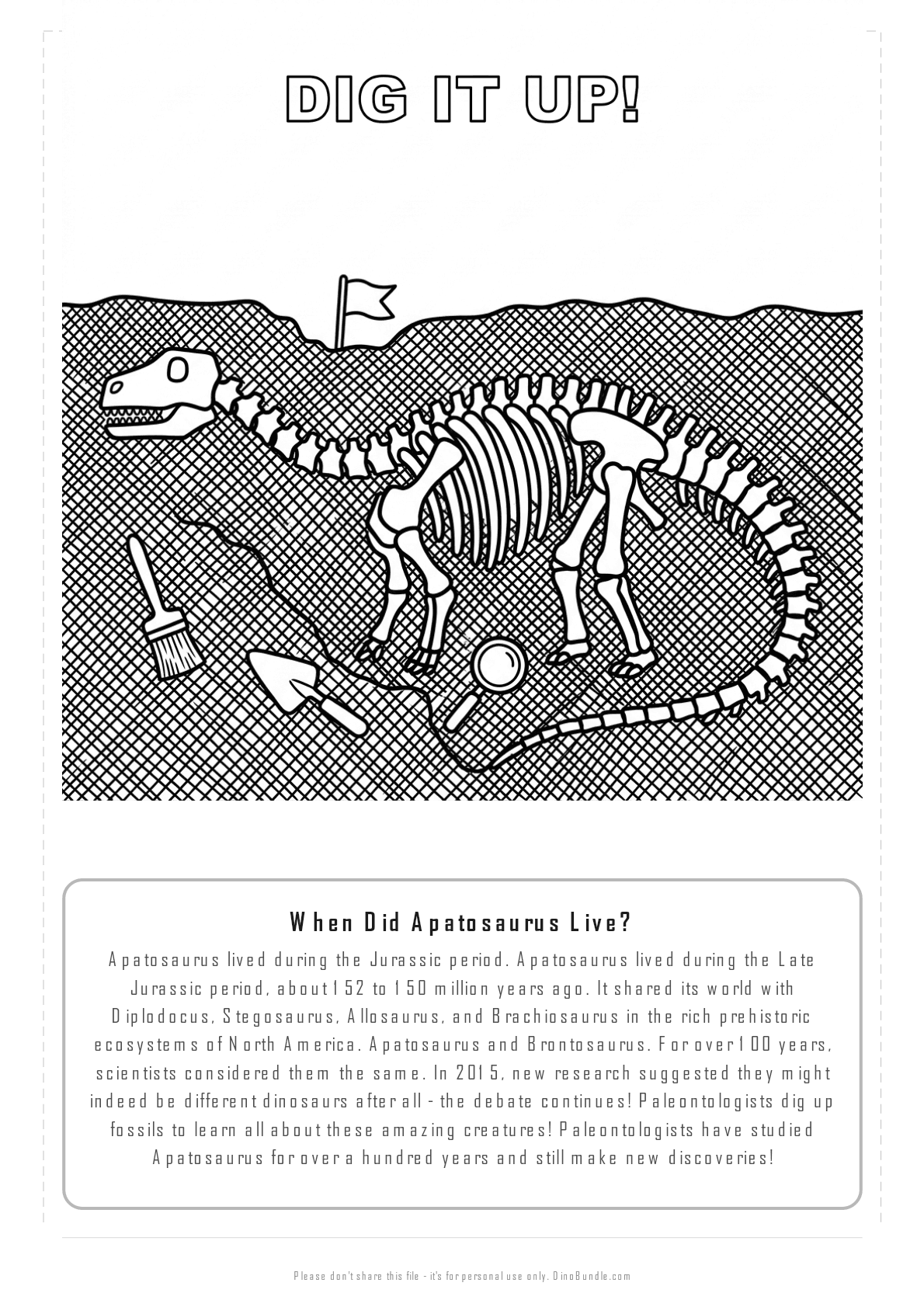 Apatosaurus printable page 6