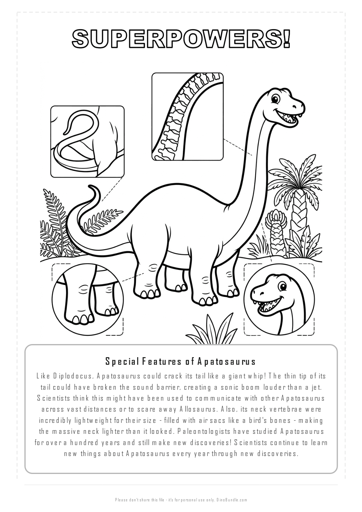 Apatosaurus printable page 7